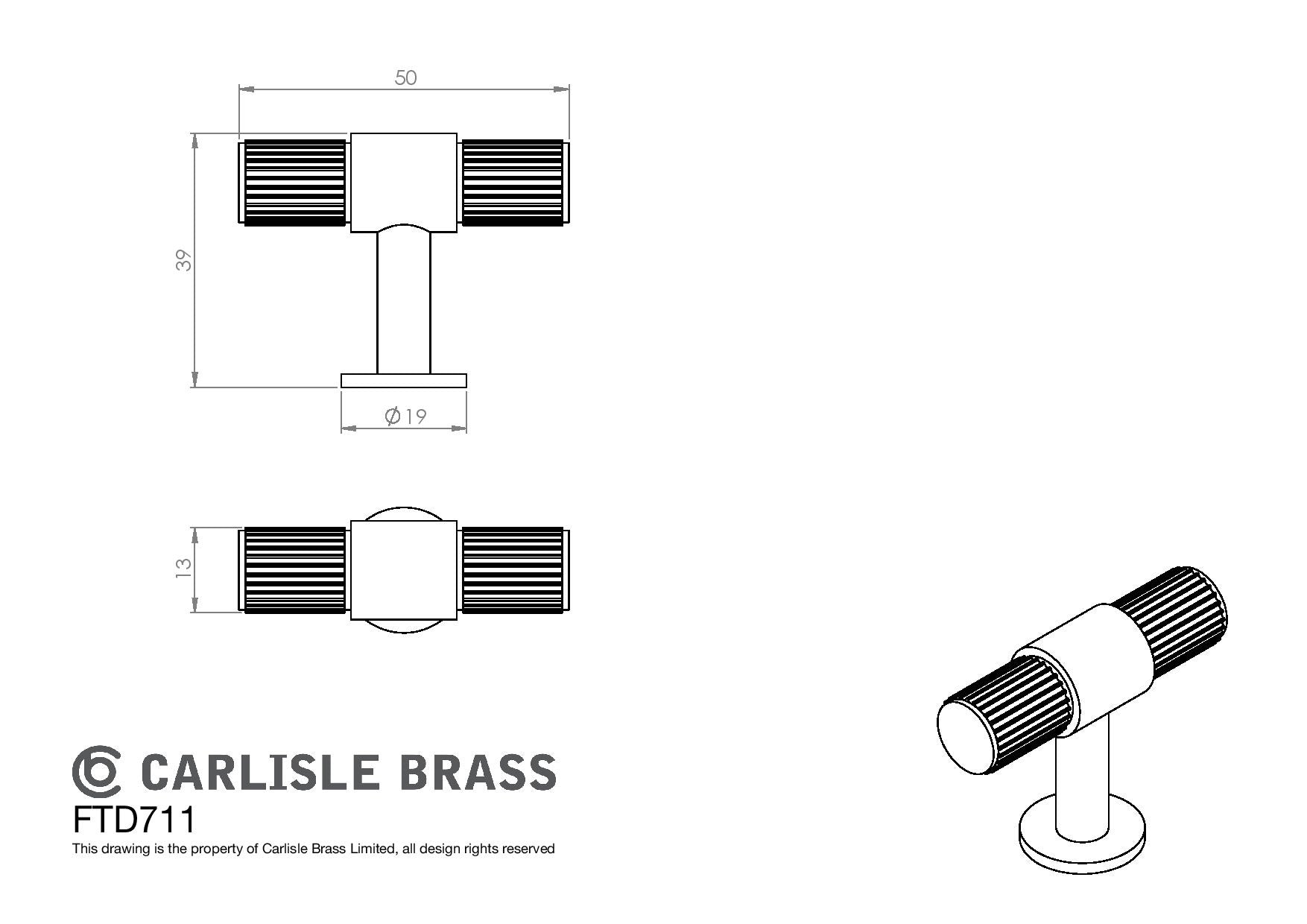 T-Knopf „Lines“ – Stilvolles und detailliertes Design