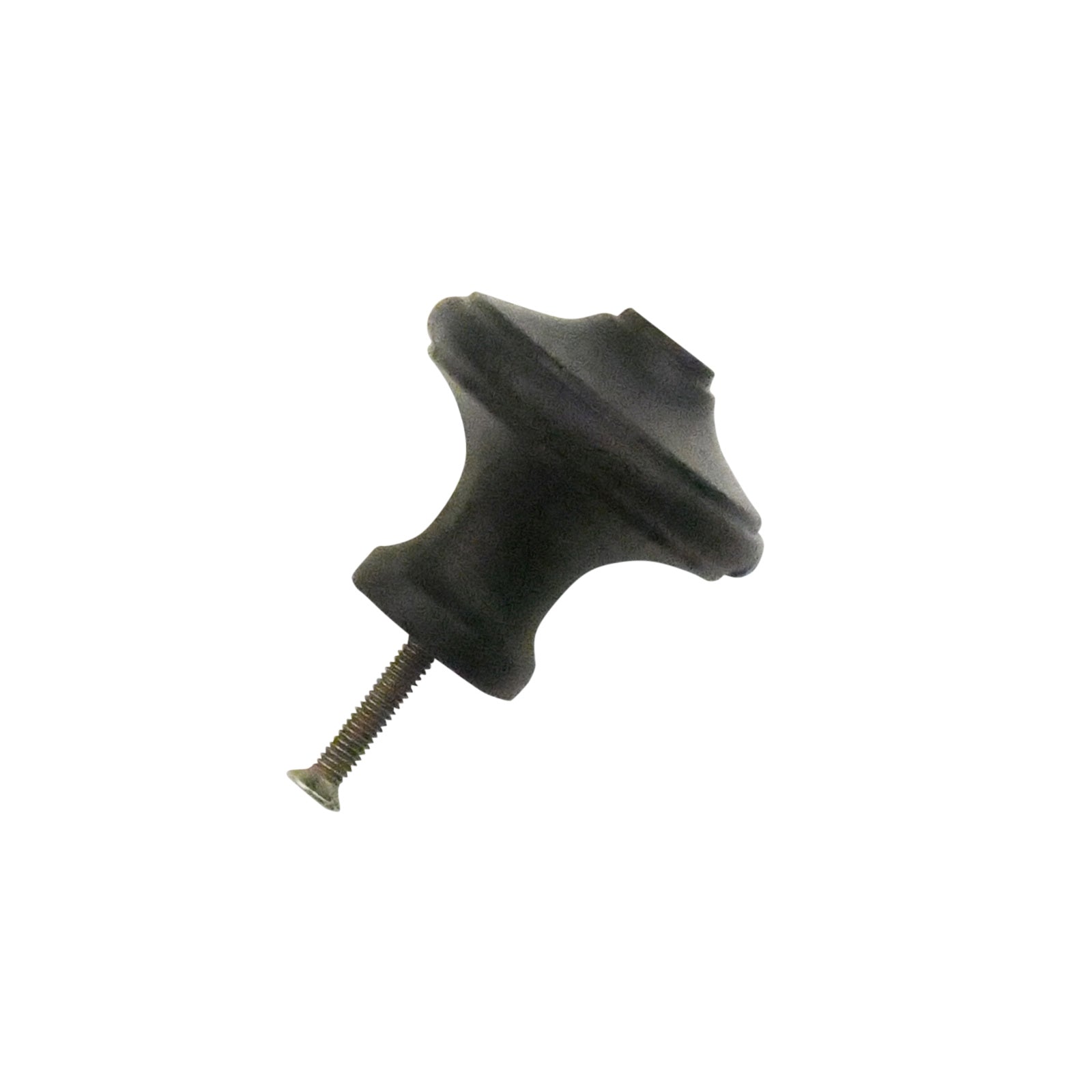 Schrankknopf aus Gusseisen, 40 mm – Schwarz lackiert