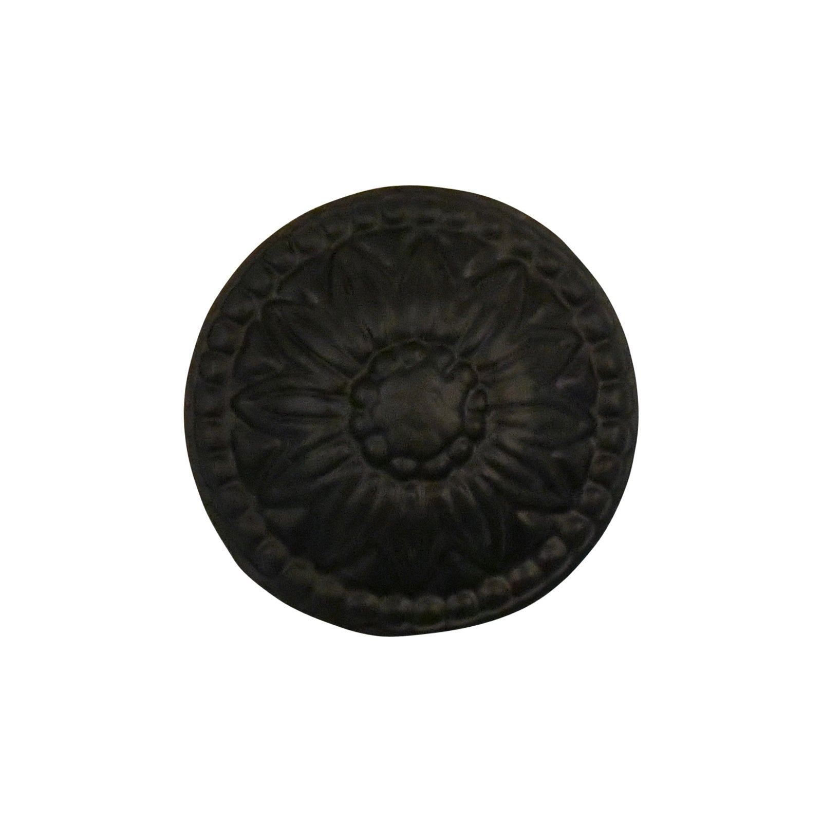 Möbelknopf „Floral Charm“ 38mm – Schwarz oder Rost