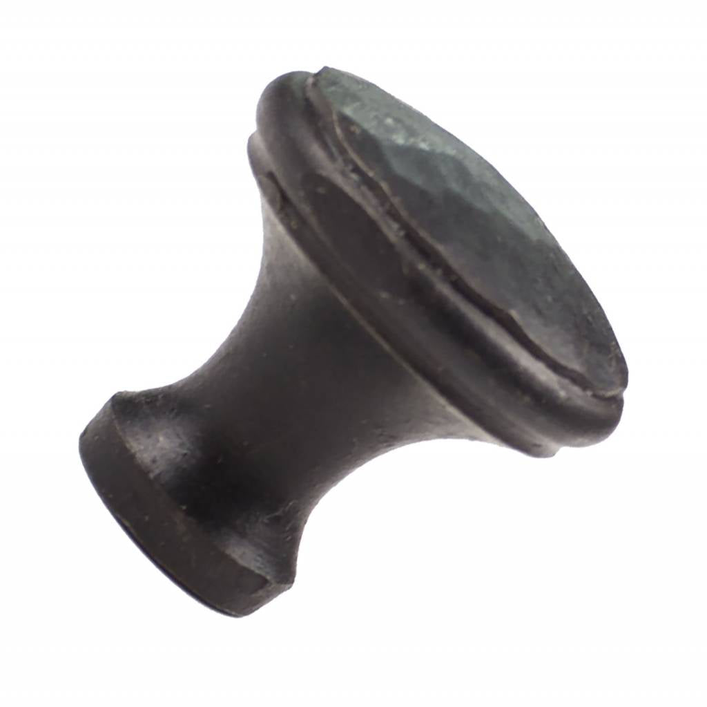 Möbelknopf aus Gusseisen Hammerschlag – Rustikaler knöpf in Schwarz oder Bronze