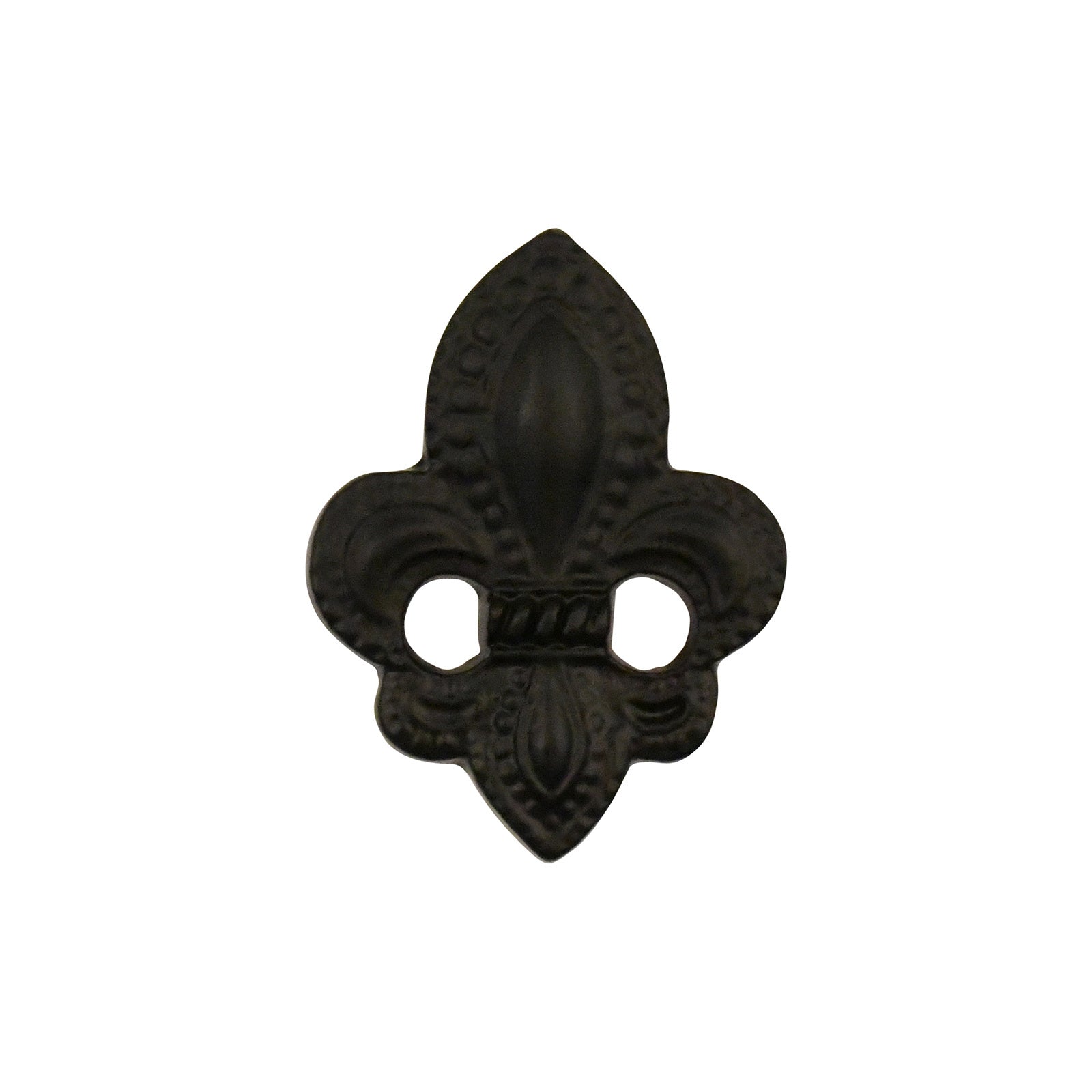 Möbelknopf „Fleur-de-Lis“ – Gusseisen – Schwarz oder Rost