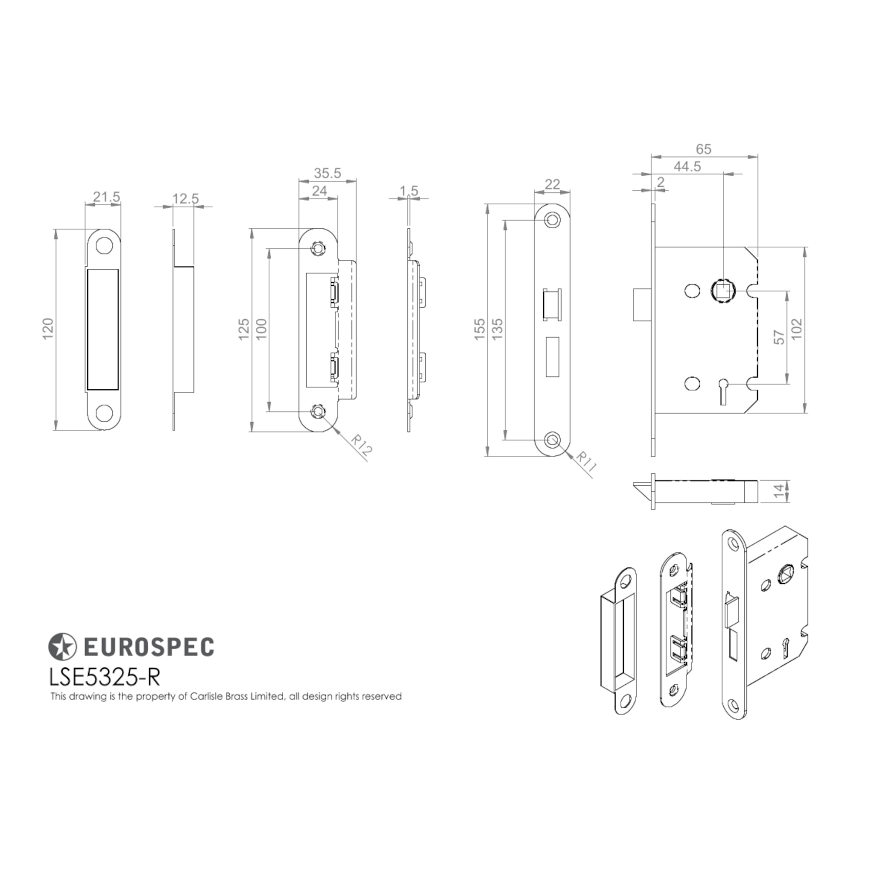 Einsteckschloss Tag- und Nacht – Eurospec