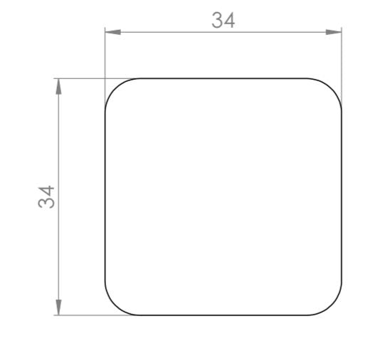 Schranktürknauf mit Hammerschlag 32 mm