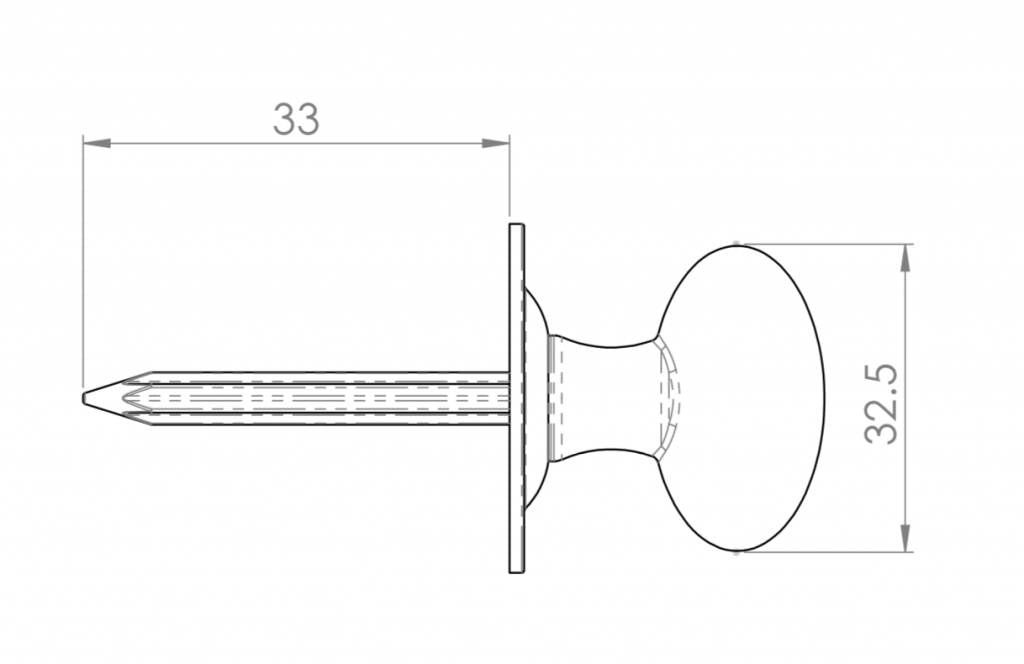 Drehknopf für Einsteckbolzen