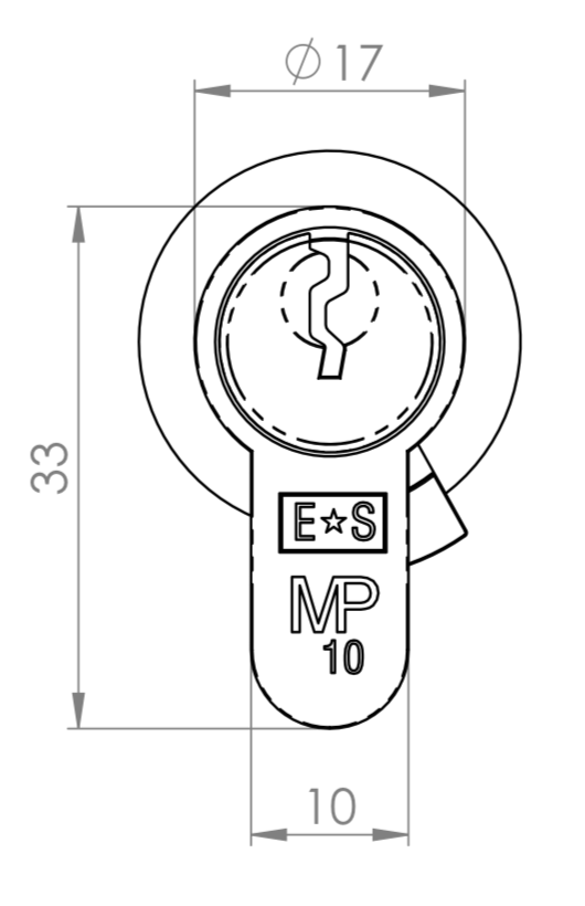 Europrofil-Knaufzylinder satiniert/chrom