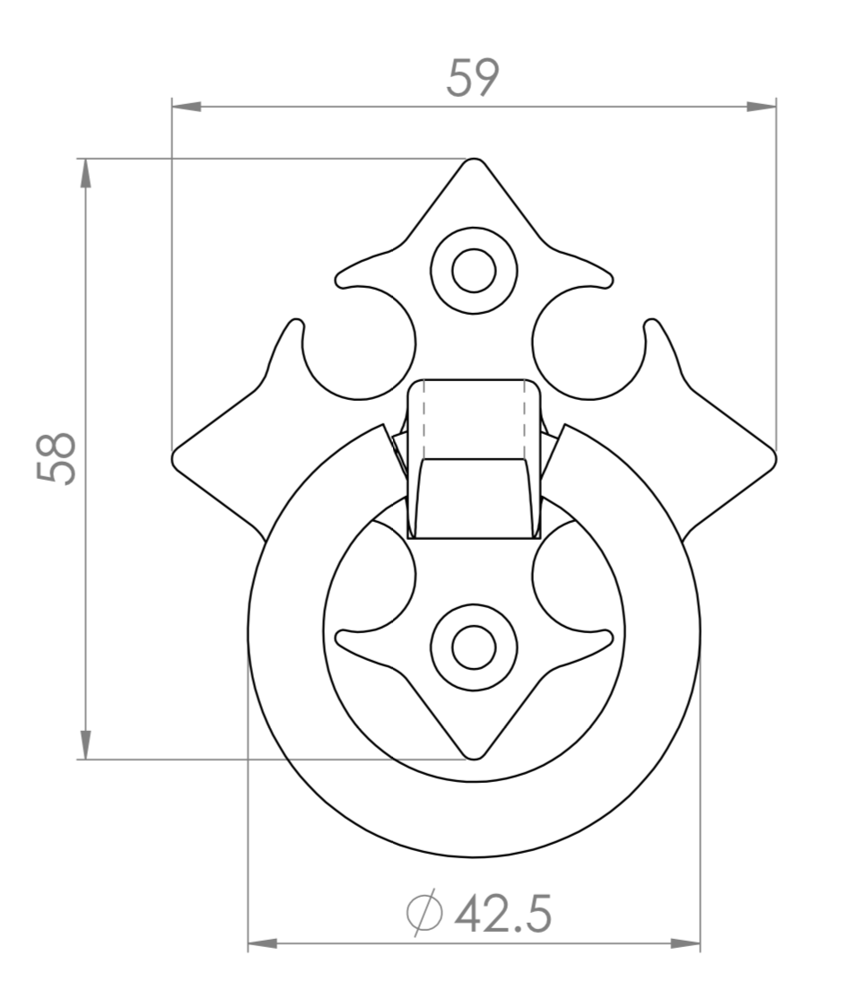 Gotischer Schubladengriff