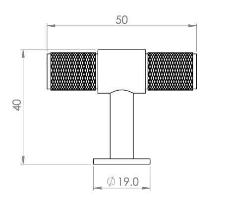 T-Knopf „Knurled“ 50mm – Industriedesign und Nachhaltigkeit