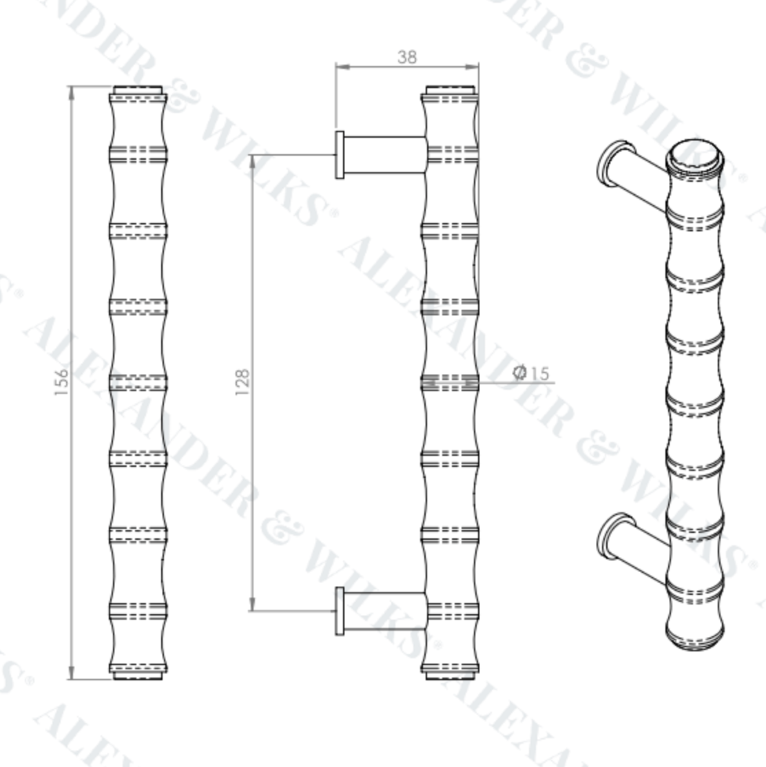 Crispin „Bamboo T-Bar“: Möbelgriff – Eleganz und Haltbarkeit