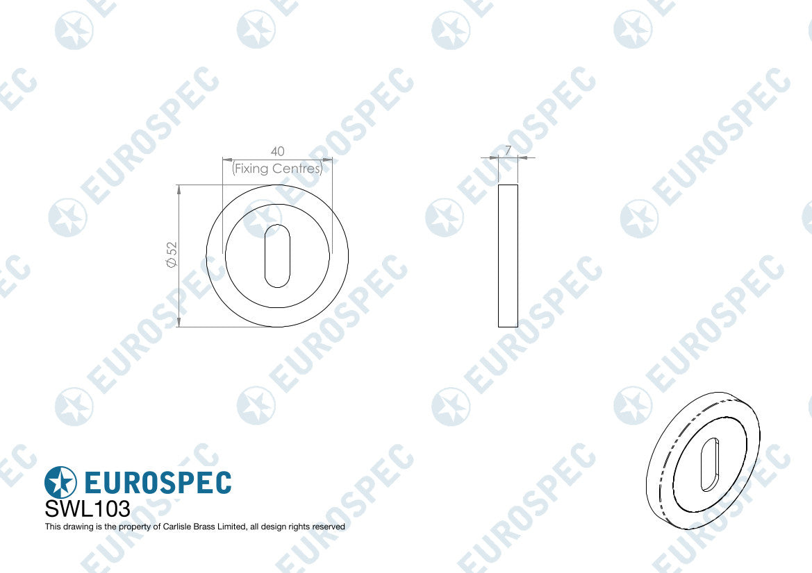 „Steelworx swl“ Schlüsselrosette BB 52 mm